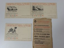 CARTOLINA POSTALE LOTTERIA  PRO ORFANI DI GUERRA 1920 - 3 PEZZI-BUSTA ORIGINALE