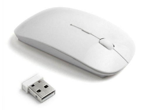 Mouse wireless - wireless, bianco