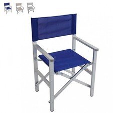 Sedia Poltrona Regista in Alluminio Pieghevole da Spiaggia Mare Piscina Robusta