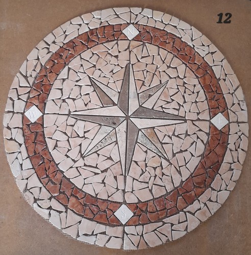 Rosone mosaico marmo - rosone, in