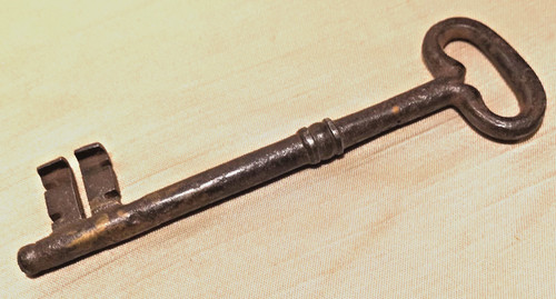 Antica chiave forgiata - antica, maschia