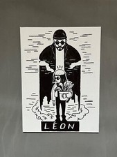 LÉON DISEGNO SU TELA 18x24cm FATTO A MANO