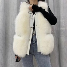Gilet donna nuovo invernale pelliccia di volpe naturale caldo spesso trendy vera pelliccia gilet
