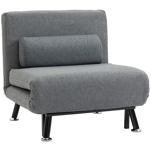 Homcom poltrona letto singolo - poltrona,