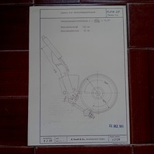 TRATTORE FENDT FARMER 1L Getriebehaandbremse SCHEMA FRENO A MANO 1959