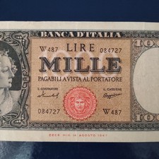 banconote italiane Lire 1000 W