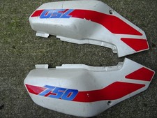 coppia fiancatine laterali centrali bianche supertenere 750-una danneggiata