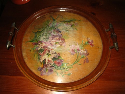 Vassoio legno dipinto - legno,