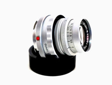 RARE+++ Version Leica Elmar 9cm 90mm f:4 Short + OUAGO Visoflex Focusing Adapter