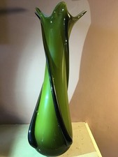 Vaso alto in vetro artistico