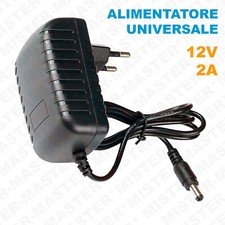 ALIMENTATORE TRASFORMATORE UNIVERSALE 12V 2A 24W SPINOTTO DA 5.5x2.1mm