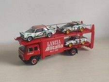 Fiat 672 1976 Camion Bisarca Vintage Lancia Alitalia Stratose e 131 Incluse 1/43
