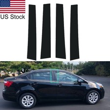 4PCS Glossy Black Pillar Posts
