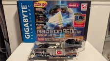 Gigabyte ATI Radeon 9600Pro 128MB AGP scheda video con scatola originale e Arctic Silencer