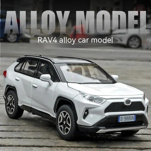 Rav4 white alloy diecast - white,