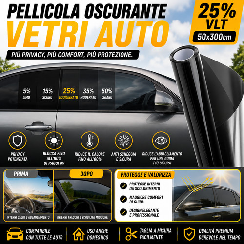 Pellicola oscurante vetri auto - vetri,