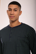 PIGIAMA UOMO IN CALDO COTONE SERAFINO CON MICROFANTASIA