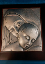OTTAVIANI ARGENTERIA CAPOLETTO MATERNITA' BASSORILIEVO IN LASTRA D'ARGENTO 925