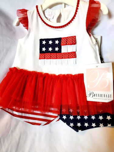 Bonnie jean baby 2pz - bonnie, patriotic