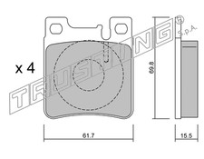 PASTIGLIE FRENO POSTERIORE
