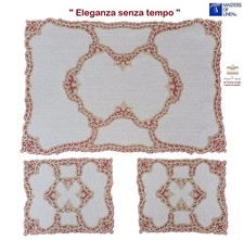Set 3 centri lino tombolo