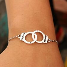 Bracciale donna catenina manette Libertà/women bracelet chain handcuff freedom P