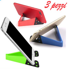 3 SUPPORTO PORTA CELLULARE TABLET SMARTPHONE MINI BASE DA TAVOLO REGGI TELEFONO
