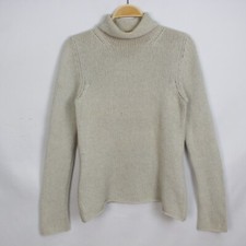 Maglione Malo in puro cashmere colore grigio taglia M dolcevita a trecce strette