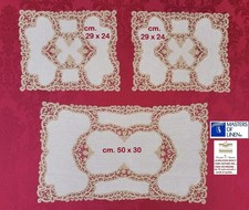 Set 3 centri lino tombolo