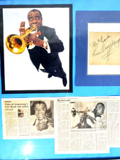 Autografo Louis Armstrong con