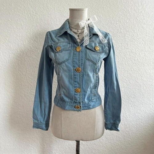 Armani jeans giacca blu denim - armani,