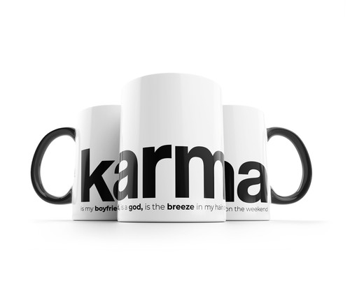 Karma coffee mug - karma,