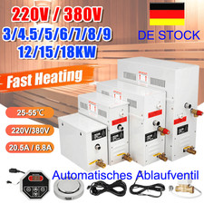 Automatico 6/9/12KW Generatore di Vapore Controllo per Sauna Spa Doccia DE STOCK