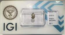 Offerta!!💎 DIAMANTE NATURALE IGI – 0.50 ct – FANCY INTENSE – VS1 – TRIPLO V.G.