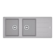 Franke Lavello 2 vasche (116x50cm) Bfg 621 BOSTON Grigio alluminio Opaco 114