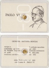PAPA PAOLO VI - BLISTER CON MEDAGLIETTA IN BAGNO DORATO - ORO?