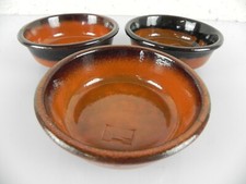 Set 3 ciotole tegamino in TERRA COTTA tegami senza manico diametro 12 cm piatto