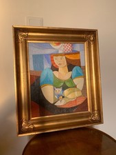 Dipinto ad olio astratto donna