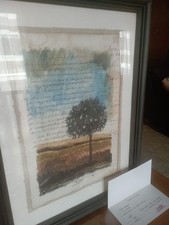 Quadro Fabio Grassi acquarello su carta antica dimensioni 35x50