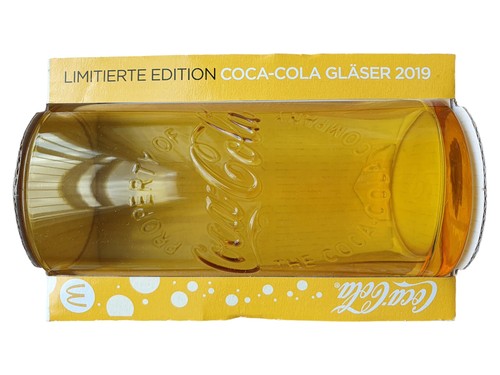 Coca cola bicchiere giallo - coca-cola,