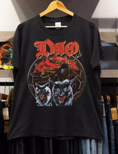 Maglietta Ronnie James DIO 1990 Lock Up the Wolves firmata World Tour