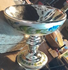 Centrotavola francese foglia d'argento o vetro mercurizzato, sec. XIX