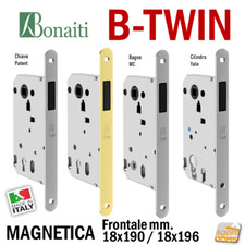 SERRATURA PORTA INTERNA MAGNETICA B-TWIN BONAITI FRONTALE 18X190 /18x196 E50 I90