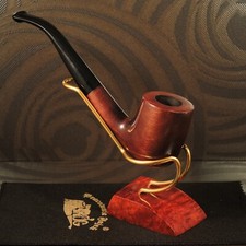 Mr. Brog HAND CARVED WOODEN SMOKING PIPE for TOBACCO 38  Old Boy Brown  PEAR