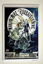 TABELLA IN LATTA ROUBAISIENNE ROUBAIX TARGA INSEGNA VINTAGE REPRO CISCLISMO BICI