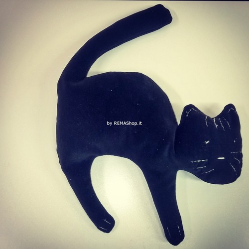 Cuscino peluche gatto nero - gatto,