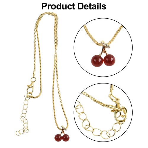 Collana con ciondolo rosso per