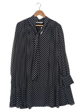 ZARA Abito Casual Donna Nero Pois con Fiocco (INT M)