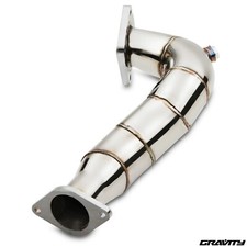 Downpipe scarico decat inox 3" per fiat 500 595 695 abarth 1.4t ihi 08-18