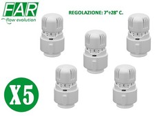 Testina Comando Termostatico 5 Pz FAR 1824 C/Sensore liquido Incorporato Per Val